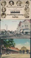 11 db RÉGI történelmi magyar városképes lap, vegyes minőség / 11 old historical Hungarian town-view postcards, mixed quality
