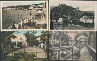 28 db RÉGI külföldi városképes lap, vegyes minőség, sok Pompei / 28 old European town-view postcards, mixed quality, many Pompei