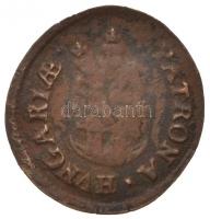 1707K-B Rézpoltúra II. Rákóczi Ferenc (2,27g) T:2- hullámos lemez Hungary 1707K-B Poltura Cu Francis II Rákóczi (2,27g) C:VF wavy coin  Huszár: 1549., Unger II.: 1139.a