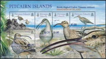 Henderson Island Curlew bird block  (crease), A Henderson-szigeti pólingmadár blokk (törés)