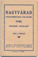 1940 Nagyvárad visszatérésének emlékére, képes leporelló, a Margit Fényképészet kiadása