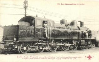 Les Locomotives (P.L.M.); Machine Tender No 5501, Compound a 4 cylindres / French locomotive