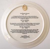 Villeroy&Boch négy évszak tányér sorozat (4db), matricás. jelzett (Laplau), hibátlan, d:23 cm (4...