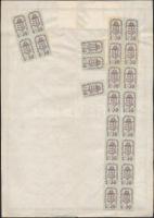 1934 Ügyvédi meghatalmazás üres okmány 28 db (5 klf) okmánybélyeggel