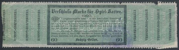1900 60h Játékkártya osztrák zárjegy