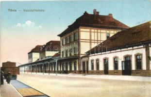 Tövis, Teius; vasútállomás / railway station (kis szakadás / small tear)