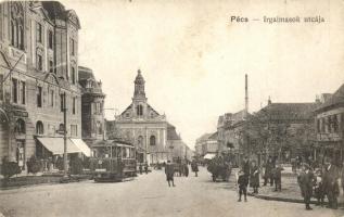 Pécs, Irgalmasok utcája, villamos (fl)