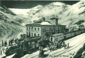 Alp Grüm, Berninabahn / railway station in winter