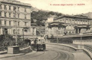 Budapest I. villamos, a villamos vasút alagútja a Lánchídnál (fa)