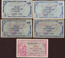 NSZK 1948. 1DM (4x) T:II/III (2x),III (2x) + 2DM T:II/III+ R!