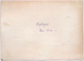 1916 Tiszti étkezés, I. világháborús katonai fotó, a hátoldalán feliratozva, 12x16 cm