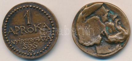 1980. "Hálapénz" Br emlékérem (34mm) + Ligeti Erika (1934-2004) 1982. "1 Apróka - Nyí...