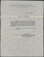 1939-1947 Az Amerikai Egyesült Államok Nagykövetsége és Haditengerészetének sorhajókapitánya által k...