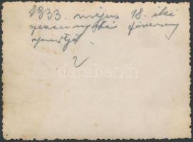 1933 Szezonnyitó kerékpárverseny, hátoldalán feliratozott eredeti fotó 6.5 ×9 cm