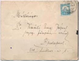 1928 Ifj. Benedekfalvi Detrich Gyula (1884-1928) a csász. és kir. 7. Vilmos huszárezred volt kapitányának, m. kir. őrnagynak a gyászjelentése, a hátoldalán címzéssel, okmánybélyeggel, szakadással.