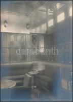 1920-1930 Budapest, Ganz Danubius hajógyár, 8 db nagy méretű eredeti fotó hajóalkatrészekkel (4×) és...