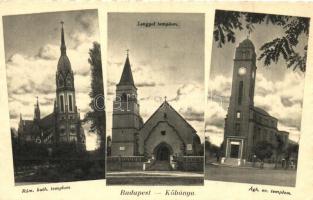 Budapest X. Kőbánya, Római katolikus, lengyel, evangélikus templomok