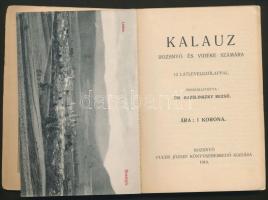 Rozsnyói kalauz - írta Dr. Hazslinszky Rezső, 12 darabos képeslap (Rozsnyó és környéke) füzet és helytörténeti írás, Fuchs József könyvkereskedő kiadása, 1910, 58 p. sok reklámmal / Roznava region postcard booklet and guide for locals and tourists; 12 unused postcards,