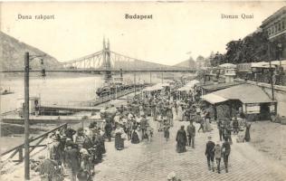 Budapest, Duna part, piac