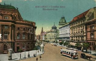 Budapest VII. Erzsébet körút, villamosok (b)
