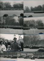 cca 1965 Budapest, katonai díszszemle a Felvonulási téren, 31 db fotó a Magyar Néphadsereg haditechn...