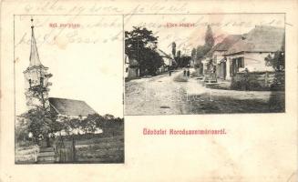 Kóródszentmárton, Coroisanmartin; Református templom, Utca / Calvinist church, street (EK)