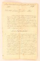 1860 Egy 1850-es Görz-i Börtönkórházi jelentésnek a másolata, a szekszárdi hatóságoknak, okmánybélyeggel, szárazpecséttel, pecséttel, aláírásokkal, az alsó részén kisebb sérüléssel, 35x22 cm.