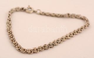 Ezüst (Ag.) nyaklánc karkötővel és gyűrű szintetikus kövekkel, jelzett, méret:54, h: 16 és 25 cm