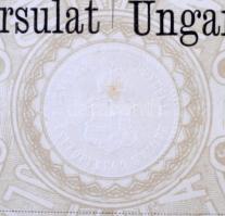 Budapest / Pest 1871. "Egyesült magyar gőzhajózási társulat - DDSG" részvénye 200Ft-ról, m...