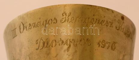 Kupa, alpakka, "III Országos hengerész Kupa", m:28 cm