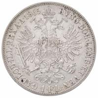 1865B 1Fl Ag "Ferenc József" Körmöcbánya (12,31g) T:2 / Hungary 1865B 1 Florin Ag "Fr...