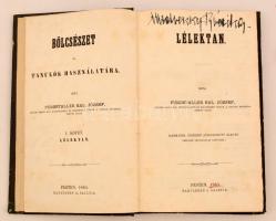 Purgstaller Kal. József: Lélektan. Logika. Pest, 1865, Hartleben. Félvászon kötés, belsejében grafitceruzás bejegyzésekkel, kissé kopottas állapotban.