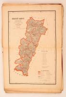 1880 Bp., A Magyar Szent Korona országainak megyei térképei, rajzolta Hátsek Ignác, 76 db a teljes s...