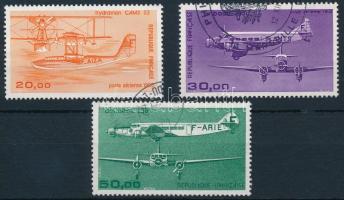 1985-1987 Planes 3 stamps, 1985-1987 Repülő 3 érték