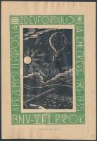 1935 Przemysli légiposta évforduló levélzáró, emléklap hátoldalán