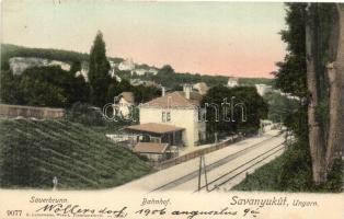 Savanyúkút, Sauerbrunn; vasútállomás / Bahnhof / railway station (EK)