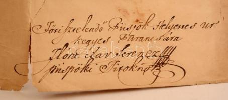 1850 Báró Bémer László (1784-1864) nagyváradi püspök nevében Czambert János (1781-1850) püspöki hely...