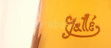 Gallé Tip jelzéssel: padlóváza virágmintával, savmaratott rétegelt üveg, hibátlan, m: 43 cm