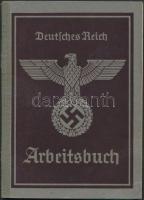 1935 Harmadik birodalmi munkakönyv / Dritte Reich Arbeitsbuch / Third Reich labour book 15×11 cm