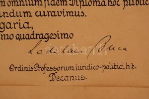 1940 Pásztor Sándor Magyar Királyi Ferenc József Tudományegyetemen szerzett politikatudományi doktor...