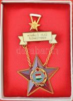 ~1970-1980. "Szolgálati Emlékérem 40 év MÁV" zománcozott fém jelvény miniatűrrel eredeti t...