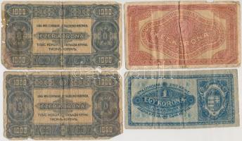 1848. 5Ft "Kossuth bankó" barna + 1920. 1K + 2K + 10K (2x) + 20K + 1923. 1000K "8 FIL...