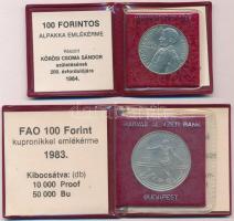 1980. 100Ft Ni "Szovjet-magyar közös űrrepülés" (2x) + 1982. 100Ft Cu-Ni "Labdarúgó V...