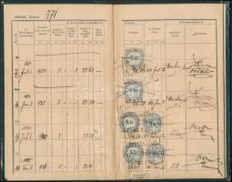 1881 Budapest Fővárosi Gyámpénztár, ingatlan törlesztő könyvecske okmánybélyegekkel, aláírásokkal 18...