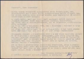 1960 A Soproni Gyógyszerész Napok emléklapja, hátoldalon gépelt üzenettel