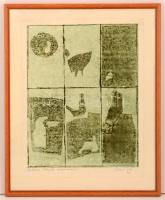 Mester József (?-?): Emlékek Adyról. Papírmetszet, jelzett, üvegezett keretben, 39×30 cm