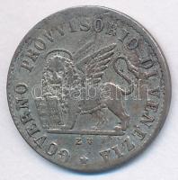Olasz Államok / Velence / Forradalom 1848ZV 15c Ag (1,69g) T:2-
Italian States / Venice / Revolutio...