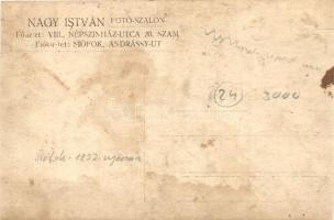 1932 Siófok, Vendéglő kerthelyiség, Nagy István fotószalon, photo