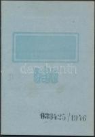 1946 Cukrász munkakönyve a Budapesti Cukrászok és Mézeskalácsosok Ipartestülete pecsétjével és 600000 pengő bérmentesítéssel, 12 okmánybélyeggel leróva / labour book franked with 600.000 p, documentary fees with 12 fiscal stamps