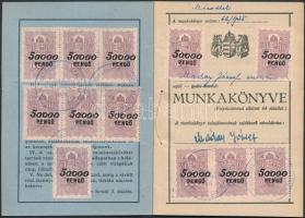 1946 Cukrász munkakönyve a Budapesti Cukrászok és Mézeskalácsosok Ipartestülete pecsétjével és 60000...